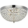 Lighting Business 6.3 x 13.5 in. Taye 3 Light Chrome Flush Mount LI2952149